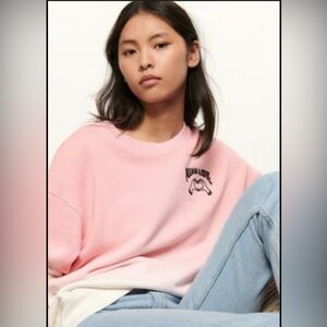 Sandro Blush Pink Crewneck (Punk Grunge style)